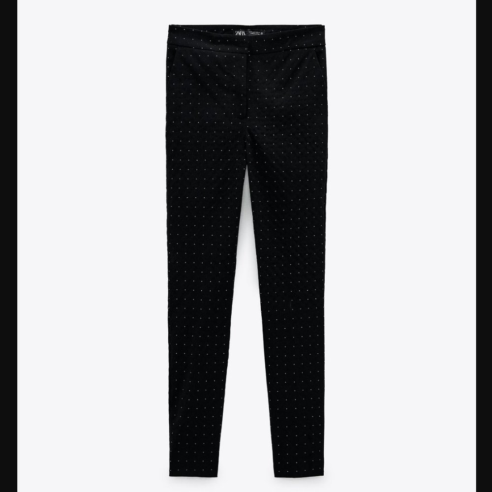 🔥MOVING SALE🔥ZARA POLKA DOT PANTS Black